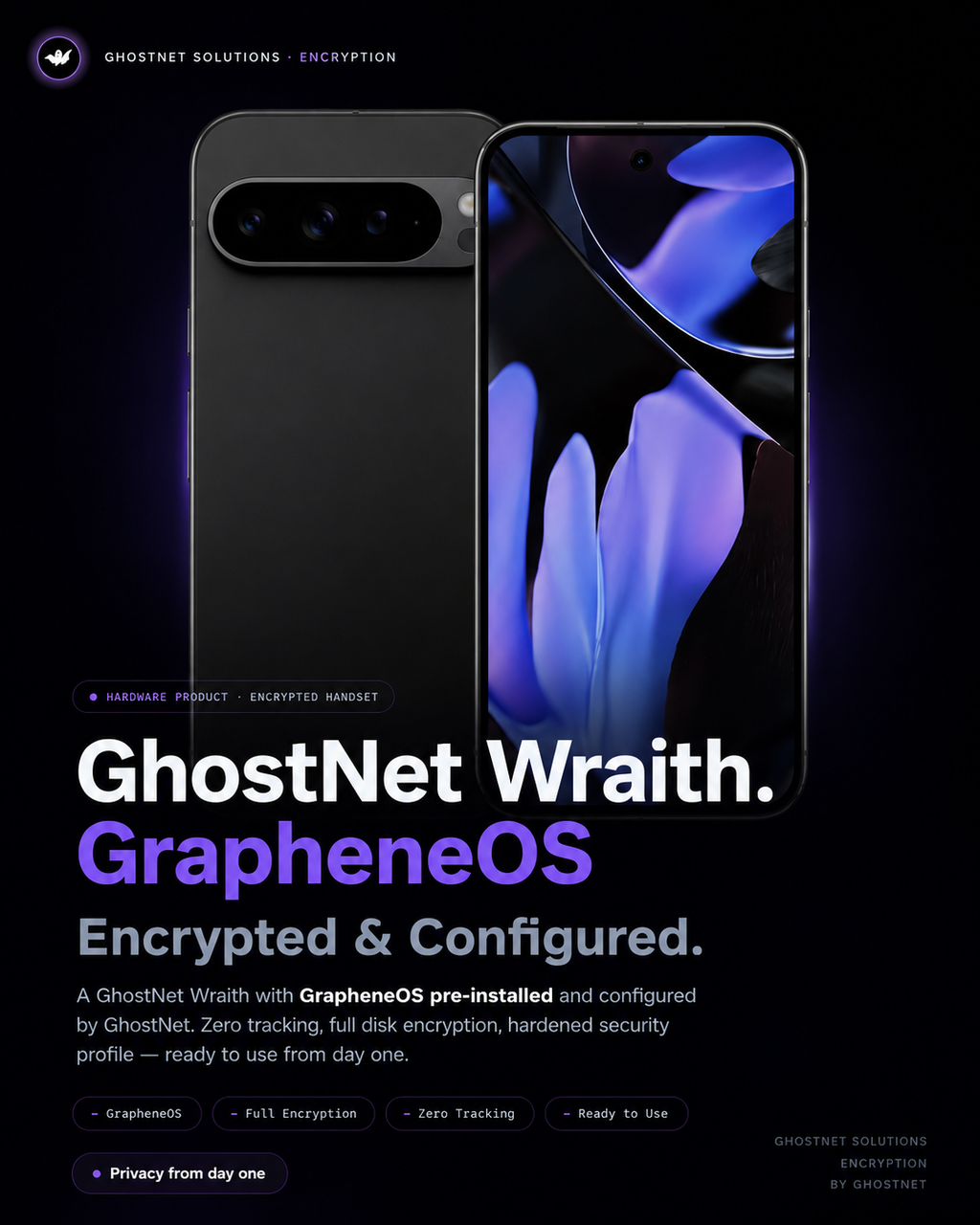 GhostNet Wraith - GrapheneOS Pre-Installed