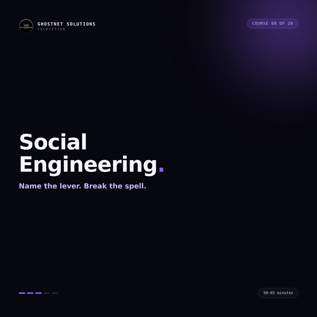 Social Engineering: How People Get Tricked — Cyber Fundamentals Course 08