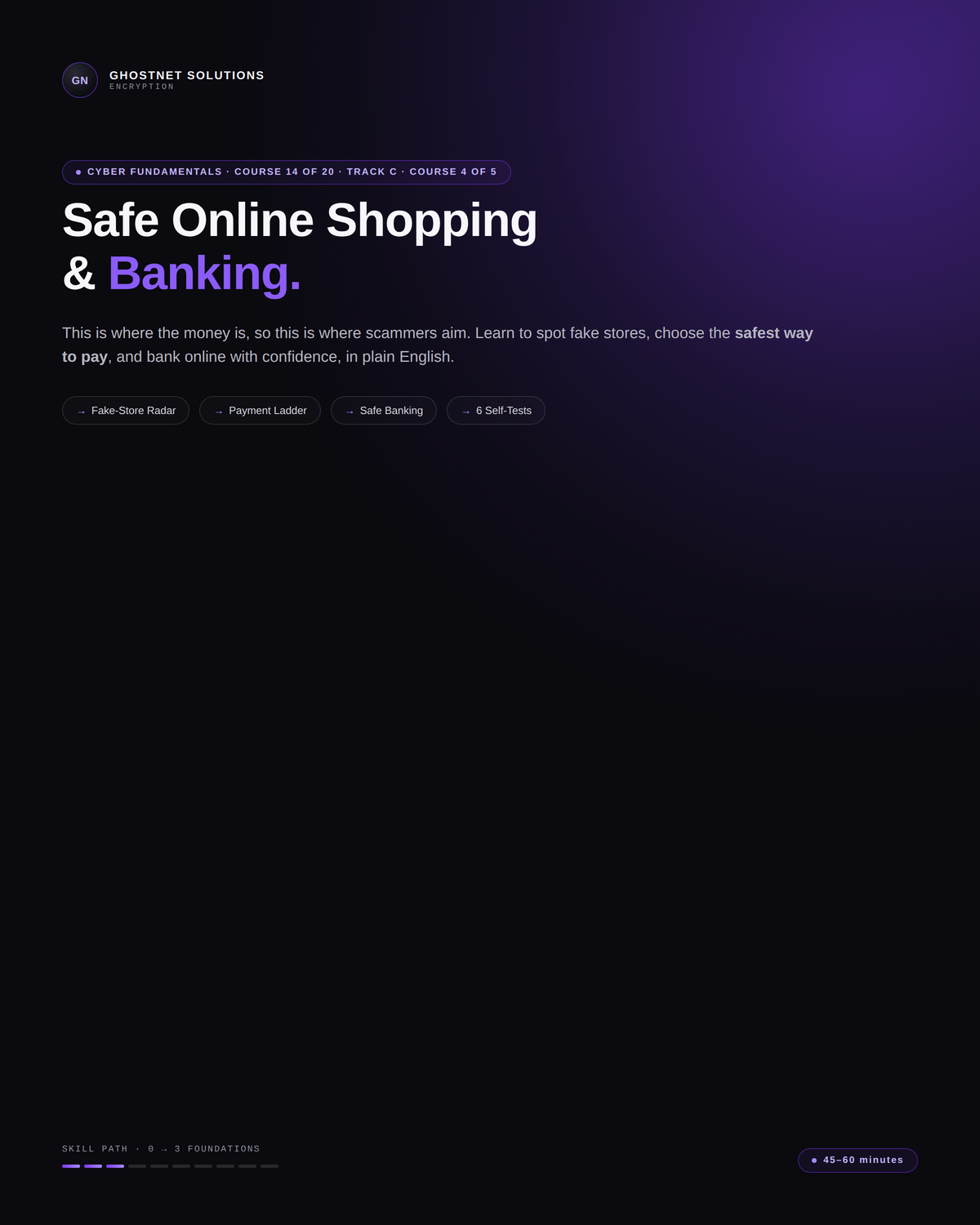Safe Online Shopping & Banking - Cyber Fundamentals Course 14
