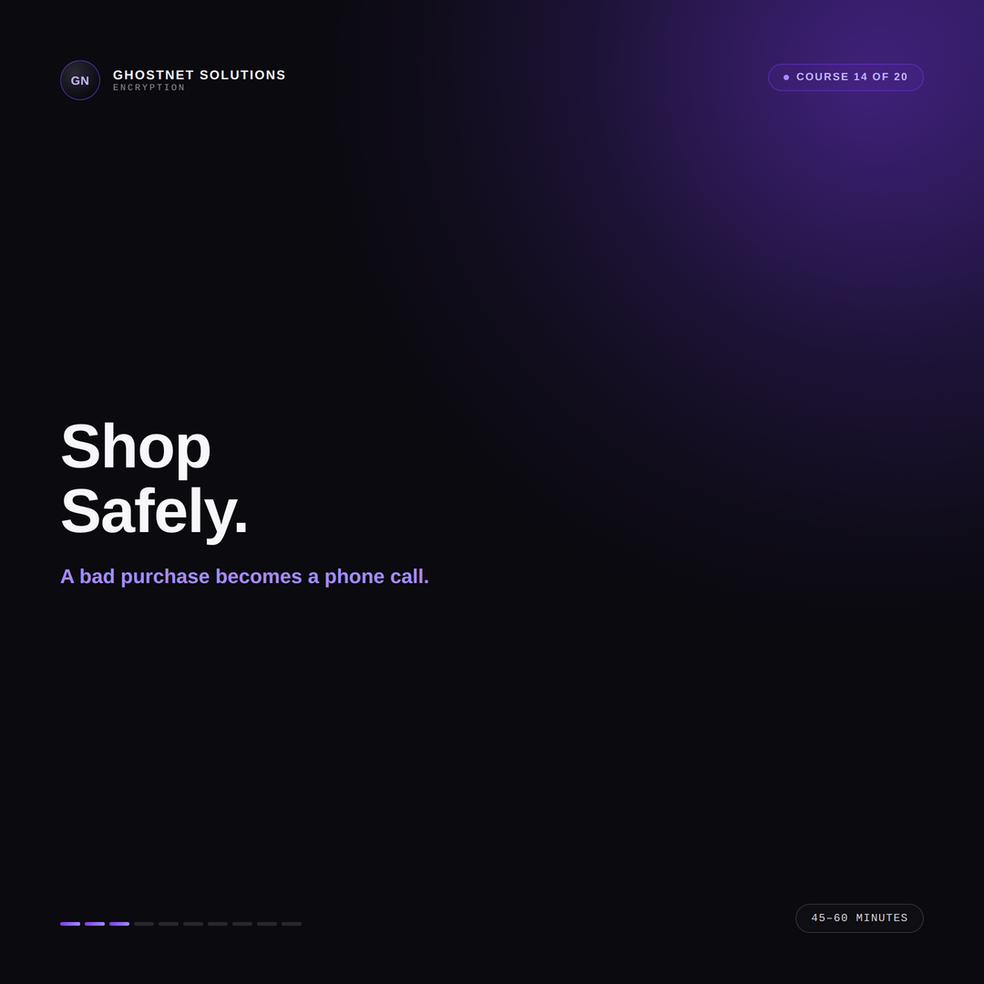 Safe Online Shopping & Banking - Cyber Fundamentals Course 14