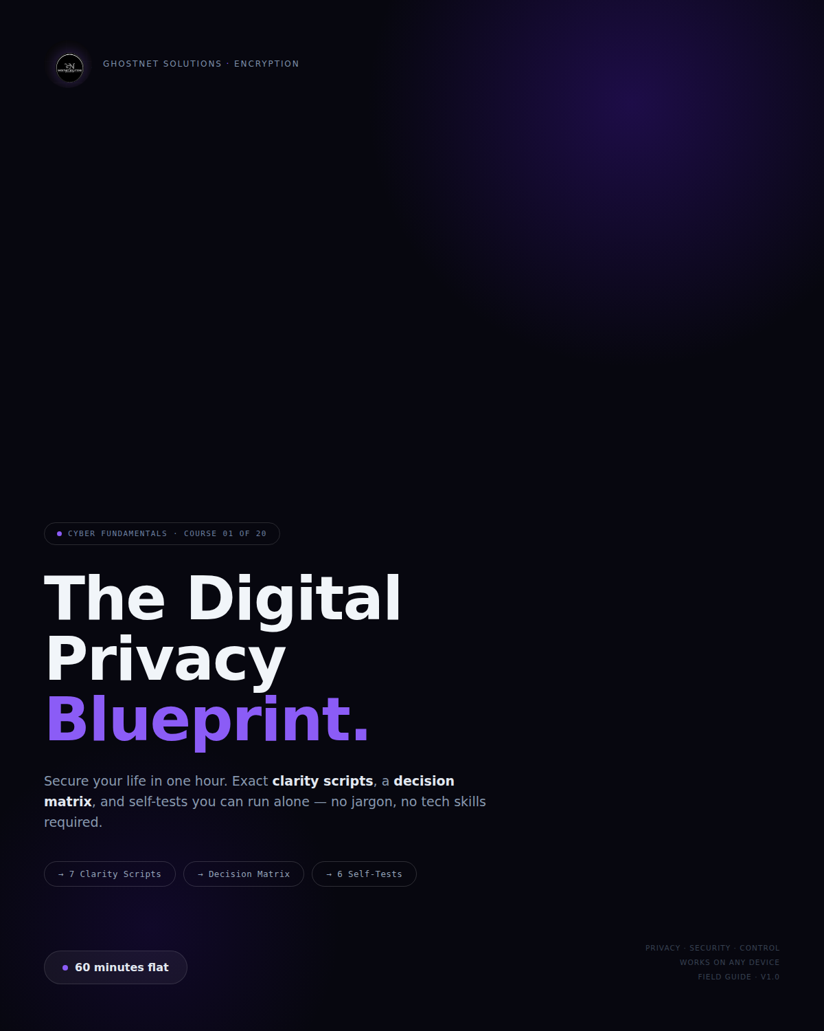 The Digital Privacy Blueprint — GhostNet Fundamentals Course 01