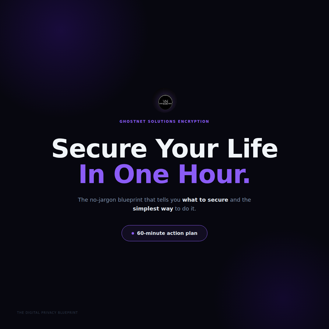 The Digital Privacy Blueprint — GhostNet Fundamentals Course 01