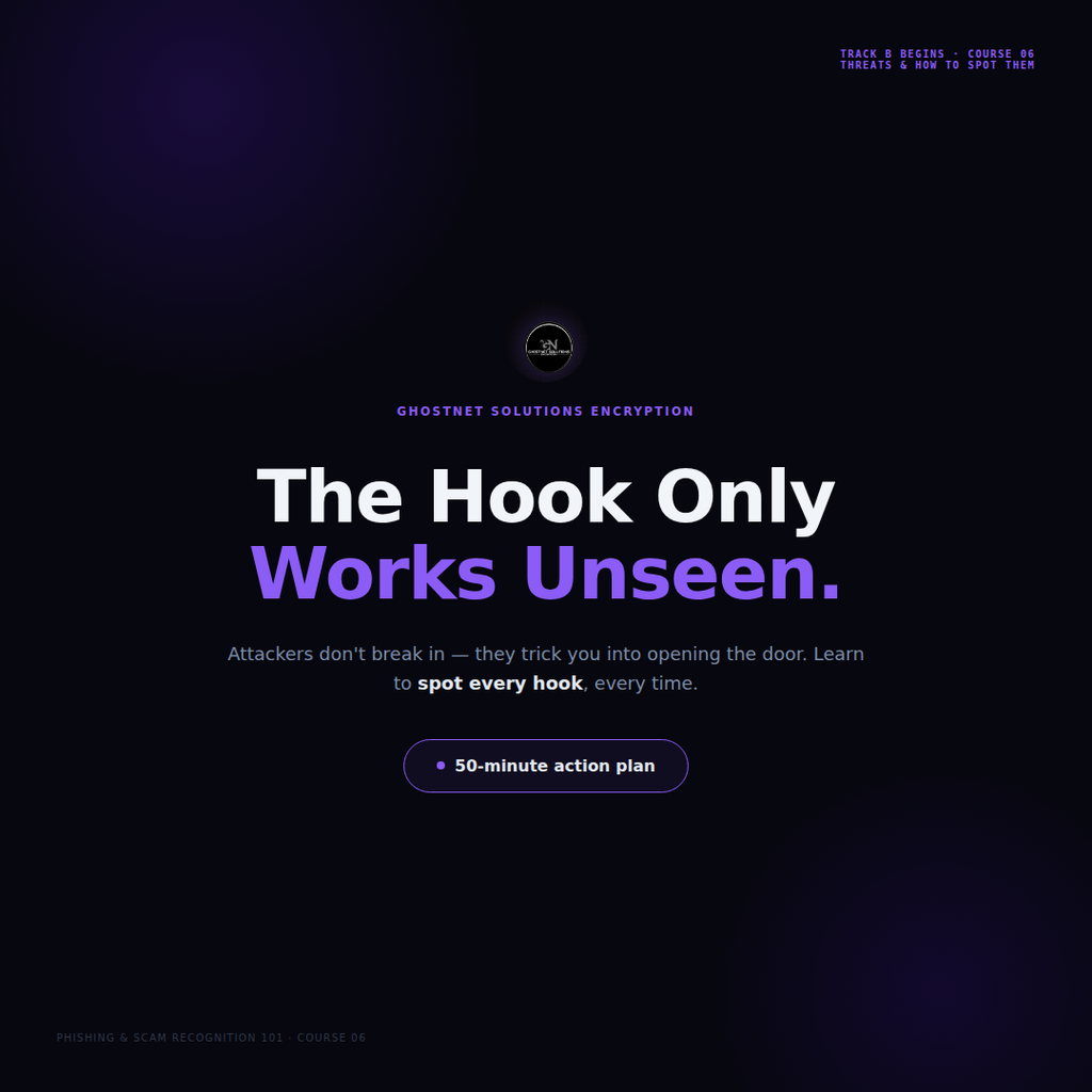 Phishing & Scam Recognition 101 — GhostNet Fundamentals Course 06