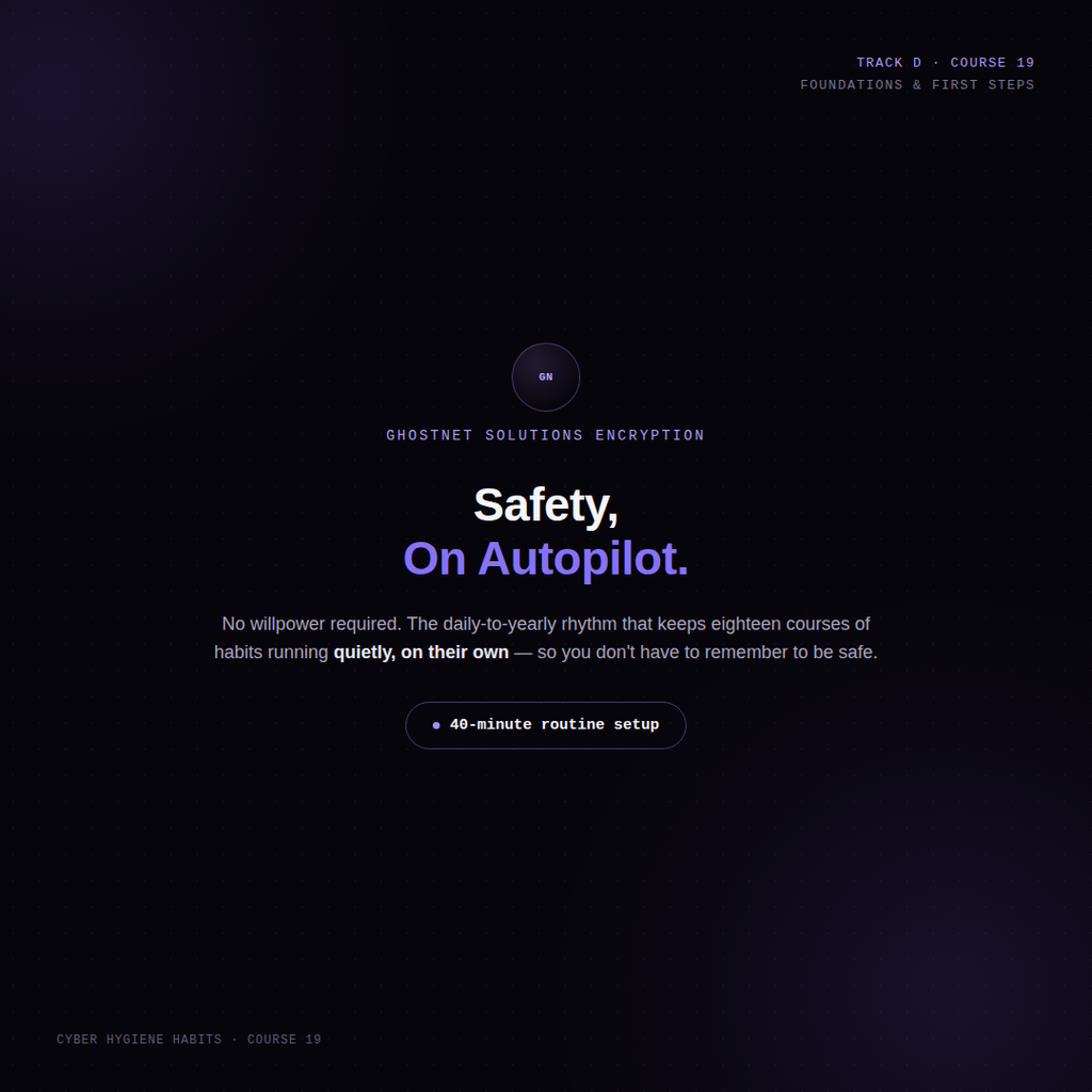 Cyber Hygiene Habits — Cyber Fundamentals Course 19 (Track D)