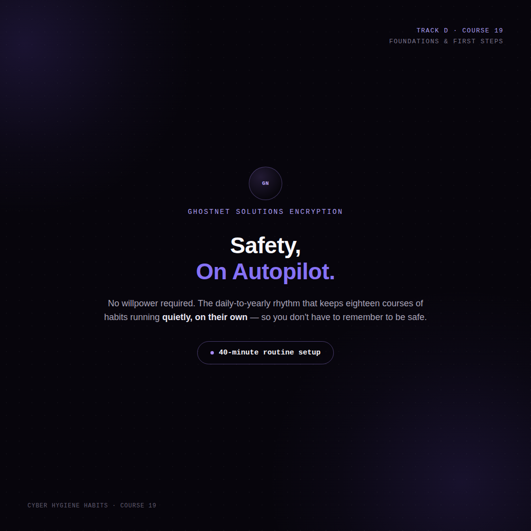 Cyber Hygiene Habits — Cyber Fundamentals Course 19 (Track D)